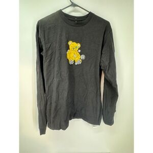 Vans‎ Men's Black Long Sleeve T-Shirt Teddy Bear Graphic Small Streetwear Grunge